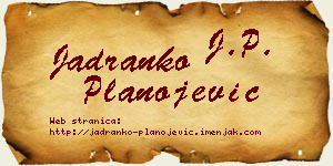 Jadranko Planojević vizit kartica